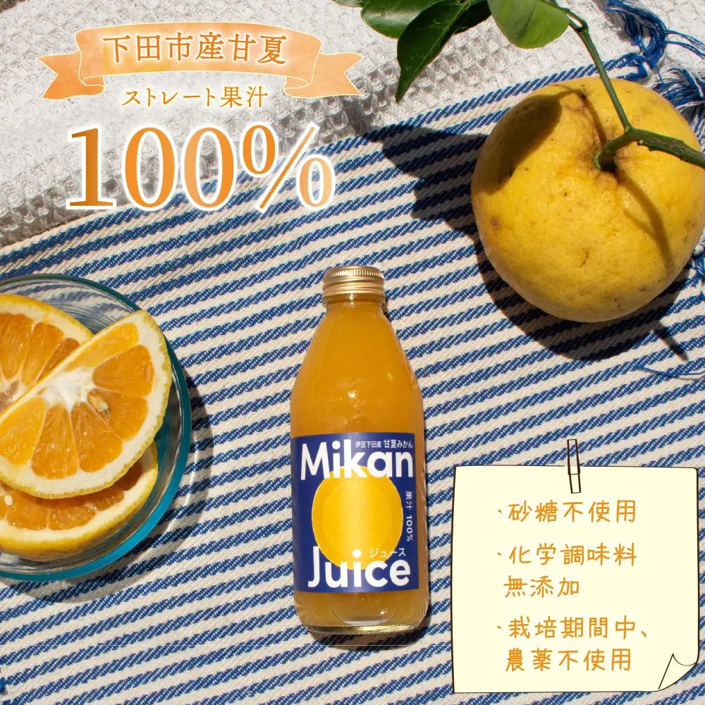 みかんジュース 甘夏 250ml 20本 果汁100％ みかんジュース