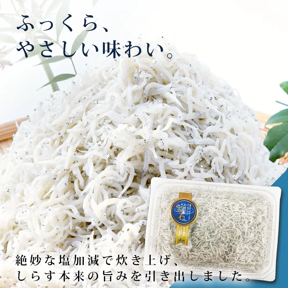 釜揚げしらす 天使の宝石 300g×2P 特製ポン酢 1本 シラス
