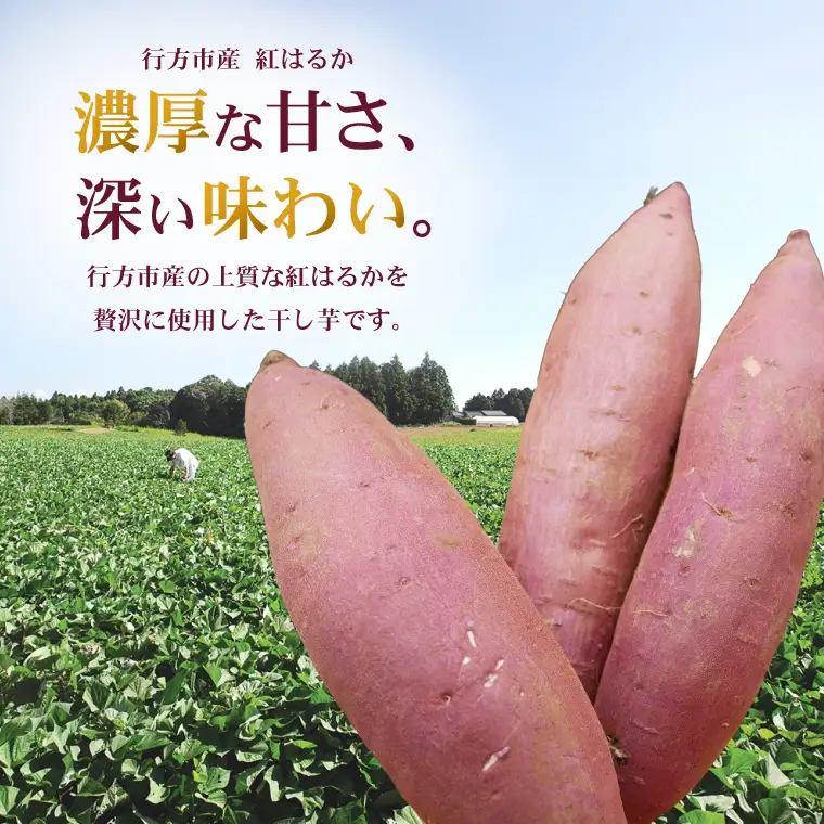 行方市産紅はるか使用干し芋 紅はるか 無添加 320g（80g×4袋）｜茨城県 行方市 ふるさと納税 干し芋 ほしいも 干芋 さつまいも 和菓子 スイーツ 小分け（CU-344）