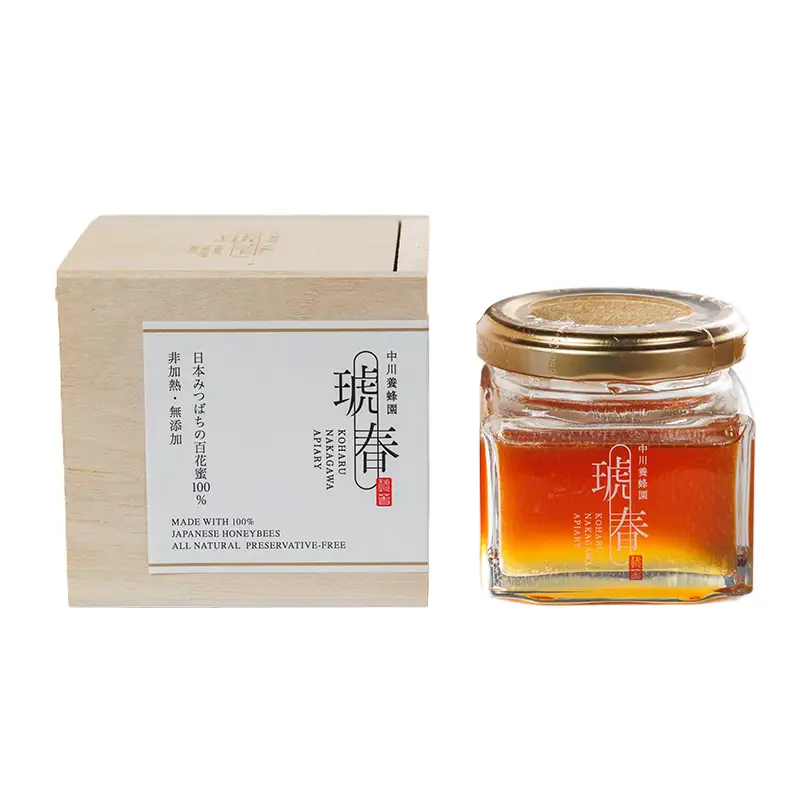 最上級のおいしさ 日本みつばちの生はちみつ「琥春」100ml×1瓶 贈答用桐箱入り F6U-513