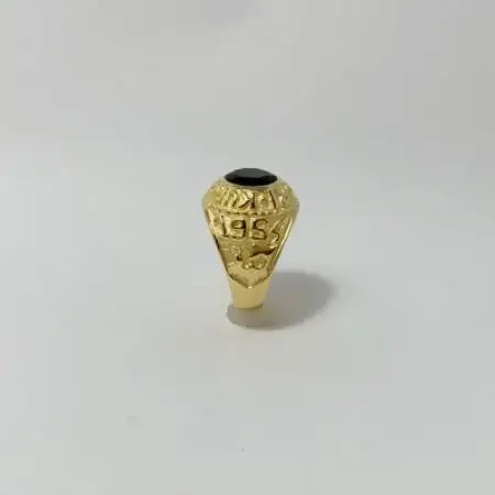 アクセサリー 指輪 (鋳造)K18YG オニキス サイズ 10号【配送不可地域：沖縄県】【1769116】