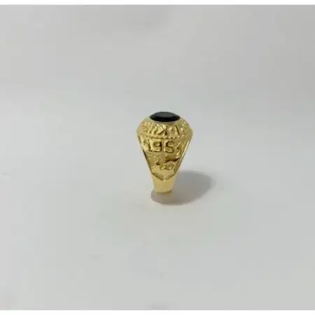アクセサリー 指輪 (鋳造)K18YG オニキス サイズ 12号【配送不可地域：沖縄県】【1769133】