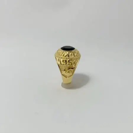 アクセサリー 指輪 (鋳造)K18YG オニキス サイズ 16号【配送不可地域：沖縄県】【1769181】