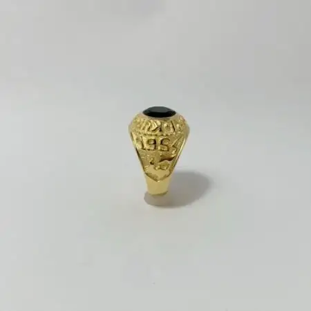 アクセサリー 指輪 (鋳造)K18YG オニキス サイズ 18号【配送不可地域：沖縄県】【1769198】