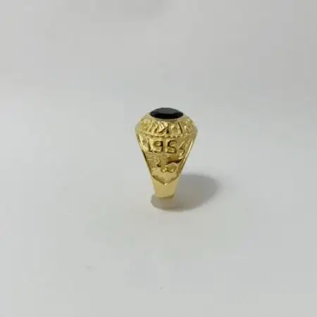 アクセサリー 指輪 (鋳造)K18YG オニキス サイズ 19号【配送不可地域：沖縄県】【1769255】
