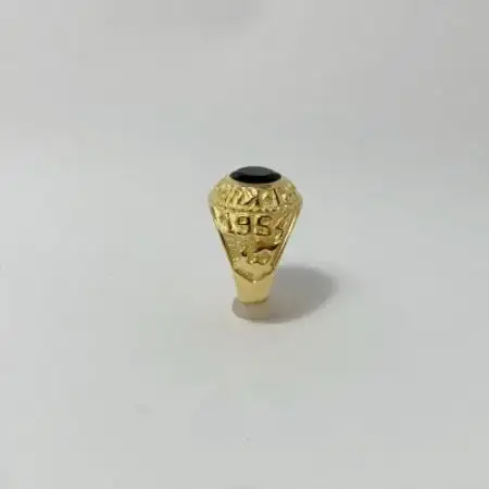 アクセサリー 指輪 (鋳造)K18YG オニキス サイズ 20号【配送不可地域：沖縄県】【1769259】