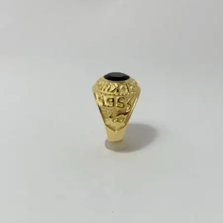 アクセサリー 指輪 (鋳造)K18YG オニキス サイズ 23号【配送不可地域：沖縄県】【1769343】