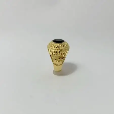 アクセサリー 指輪 (鋳造)K18YG オニキス サイズ 24号【配送不可地域：沖縄県】【1769348】
