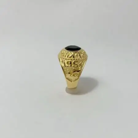アクセサリー 指輪 (鋳造)K18YG オニキス サイズ 27号【配送不可地域：沖縄県】【1769382】