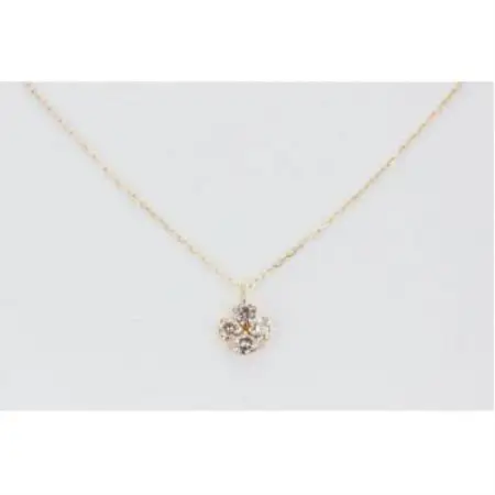K18YG ブラウンダイヤモンド0.30ct クローバーモチーフ ペンダント(1点)KNO-4458【配送不可地域：離島・沖縄県】【1786392】