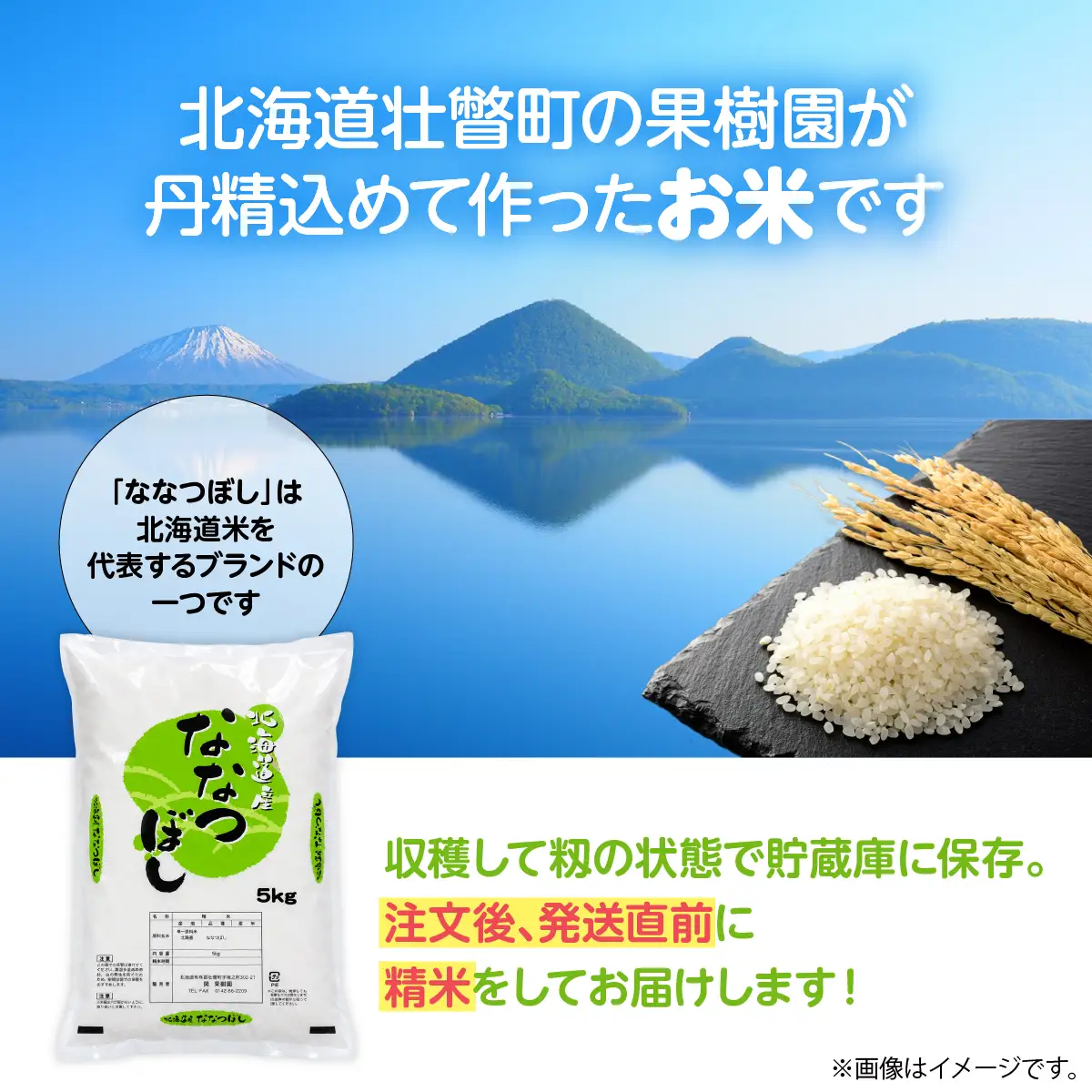 【令和8年産 新米】ななつぼし 北海道壮瞥町産 精米5kg 定期便3回 計15kg  SBTV002