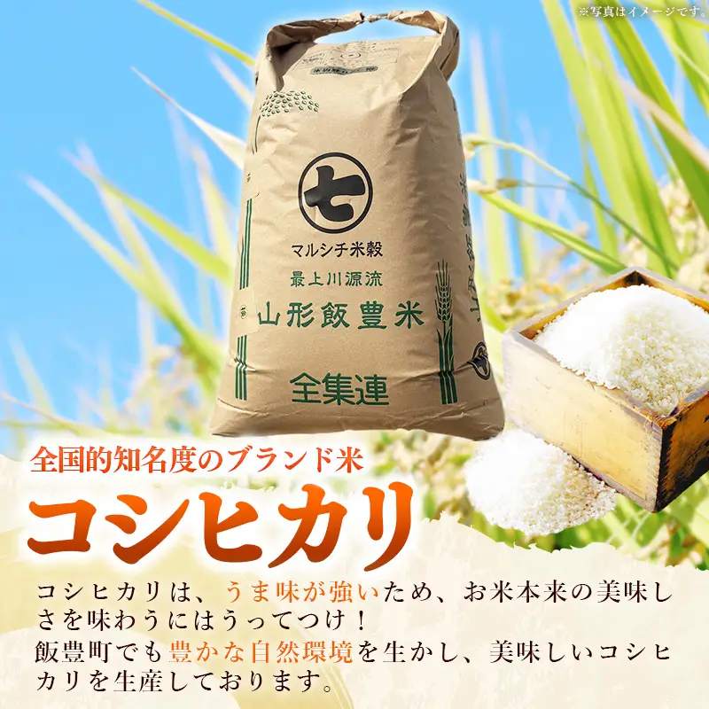 【令和8年産】飯豊町産 コシヒカリ 玄米 30kg - おこめ ごはん ブランド米 マルシチ米穀 山形県 飯豊町