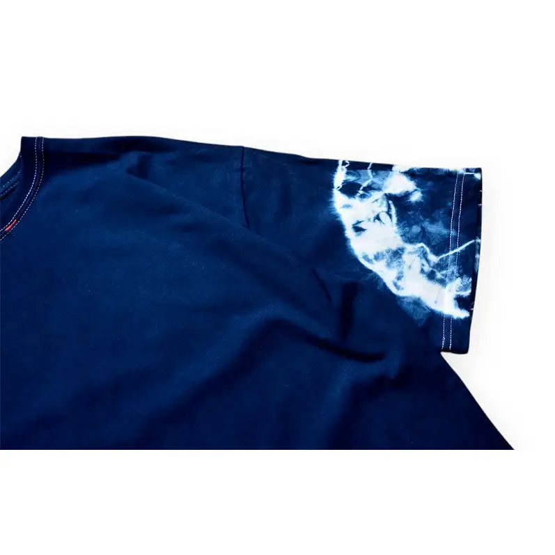 濃紺藍染めTシャツ（ワイドシルエット） Q  ASCENSION  黒部の名水染め　Tシャツ ファッション 服 男性 メンズ 女性 レディース 藍染め 藍染 染物 Mサイズ
