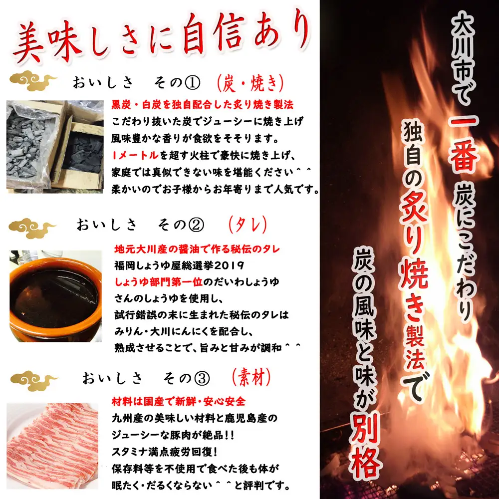 大川新名物！！ぎゃん丼(炭火豚丼)の具冷食2パック【メディア出演実績多数！！】