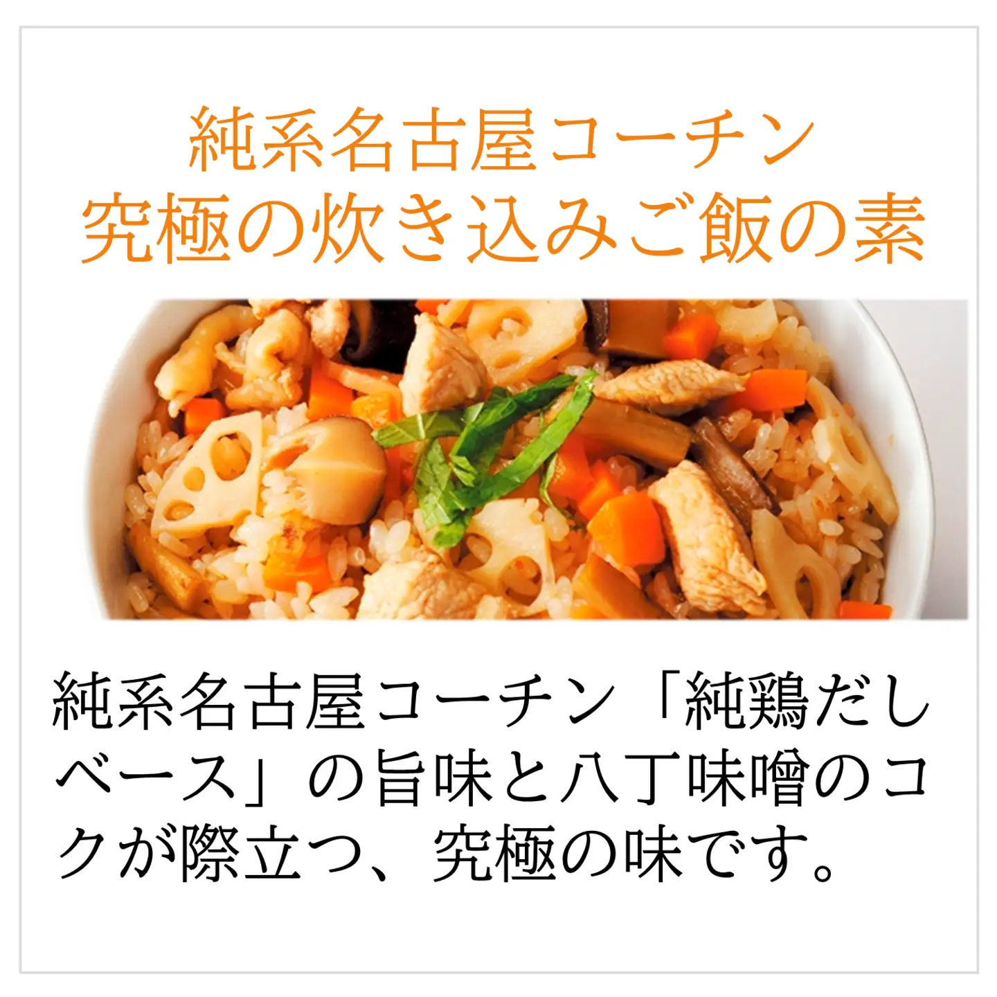 純系名古屋コーチン使用！炊き込みご飯の素×2
