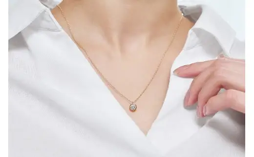 K18 0.5ct ダイヤモンド富士ネックレス 60-8984  ネックレス ジュエリー 贈り物 ギフト プレゼント