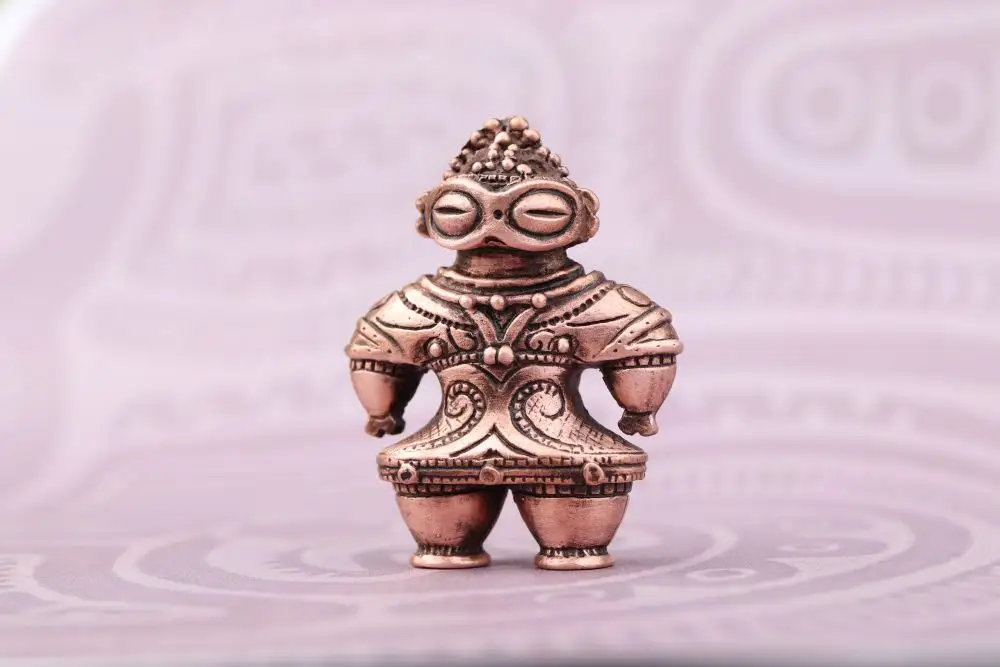 【縄文アクセサリーDo_goods】純銅製 ２代目ミニ遮光器土偶のネックレス&オブジェ　659-519  [5839-2353]