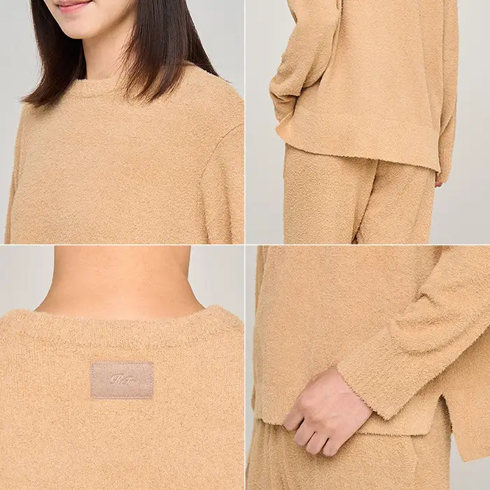 【モカグレー L】ReFa バイタルテック フラッフィーニット プルオーバー