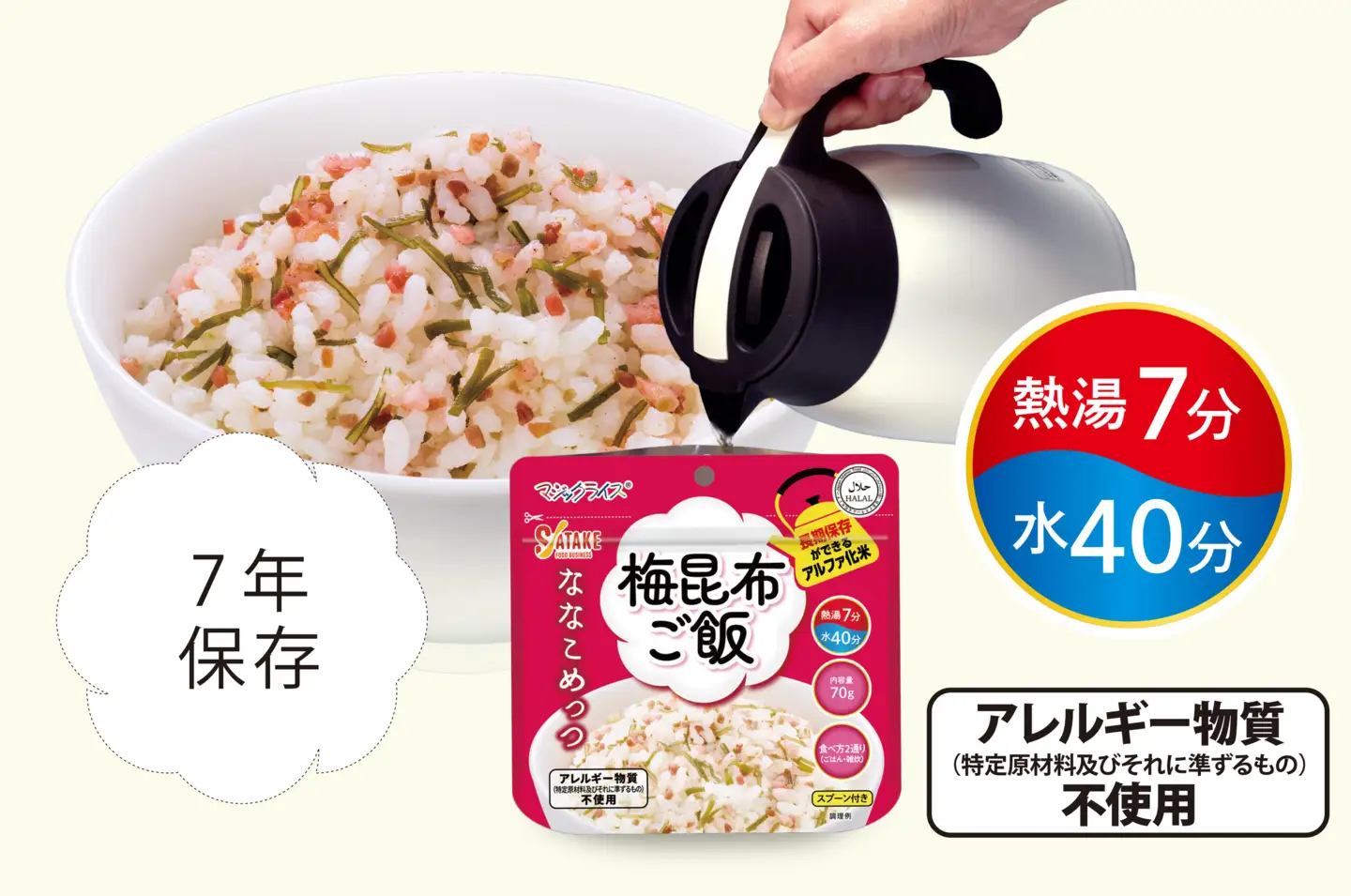 サタケの非常食 7年保存ご飯7日分セット