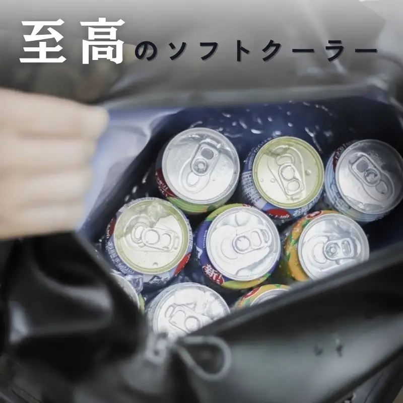 ANOBAブリザードソフトクーラー 10L 防水 ブラック (AN028)