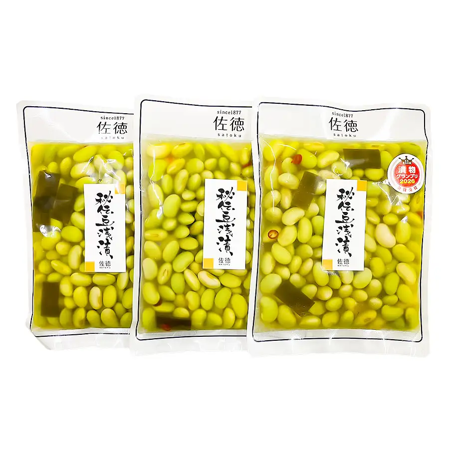 佐徳 秘伝豆(枝豆)浅漬3袋セット【漬物グランプリ2026金賞受賞】 K-820 株式会社 佐徳