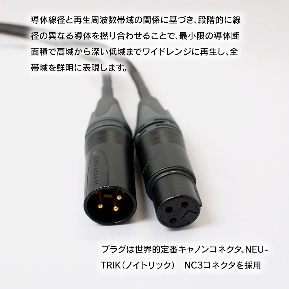 fn-78-004 XLRケーブル 1.0m 1ペア ゲンさんのケーブル