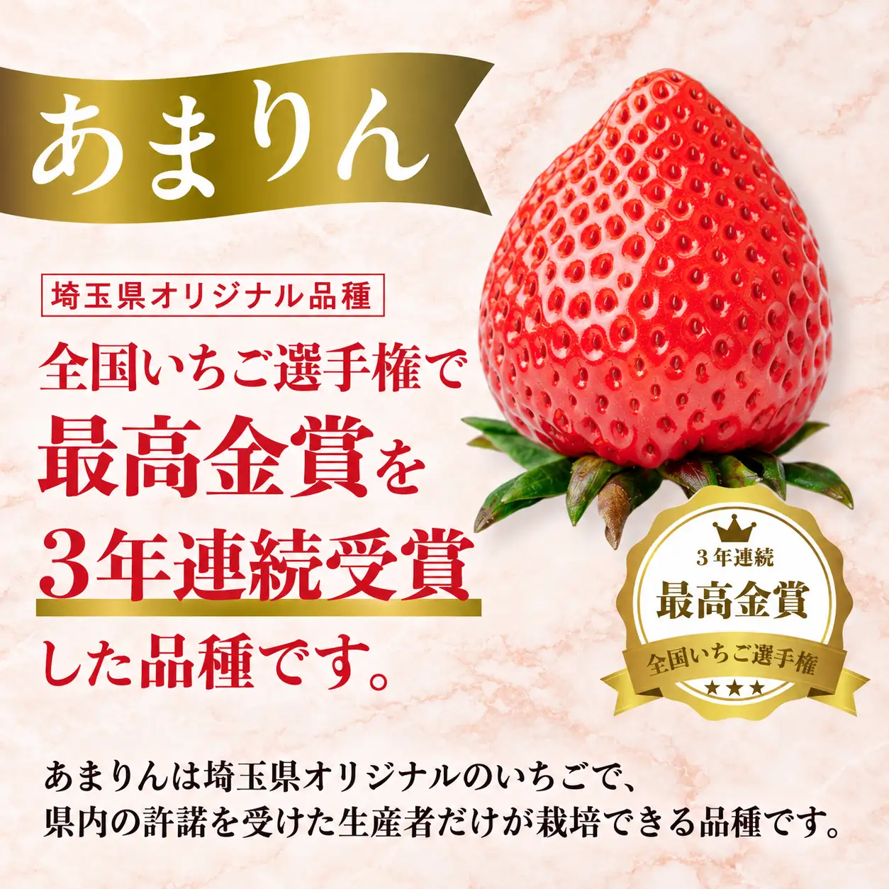 【先行予約】いちご あまりん 1kg 中野農園 あまりん