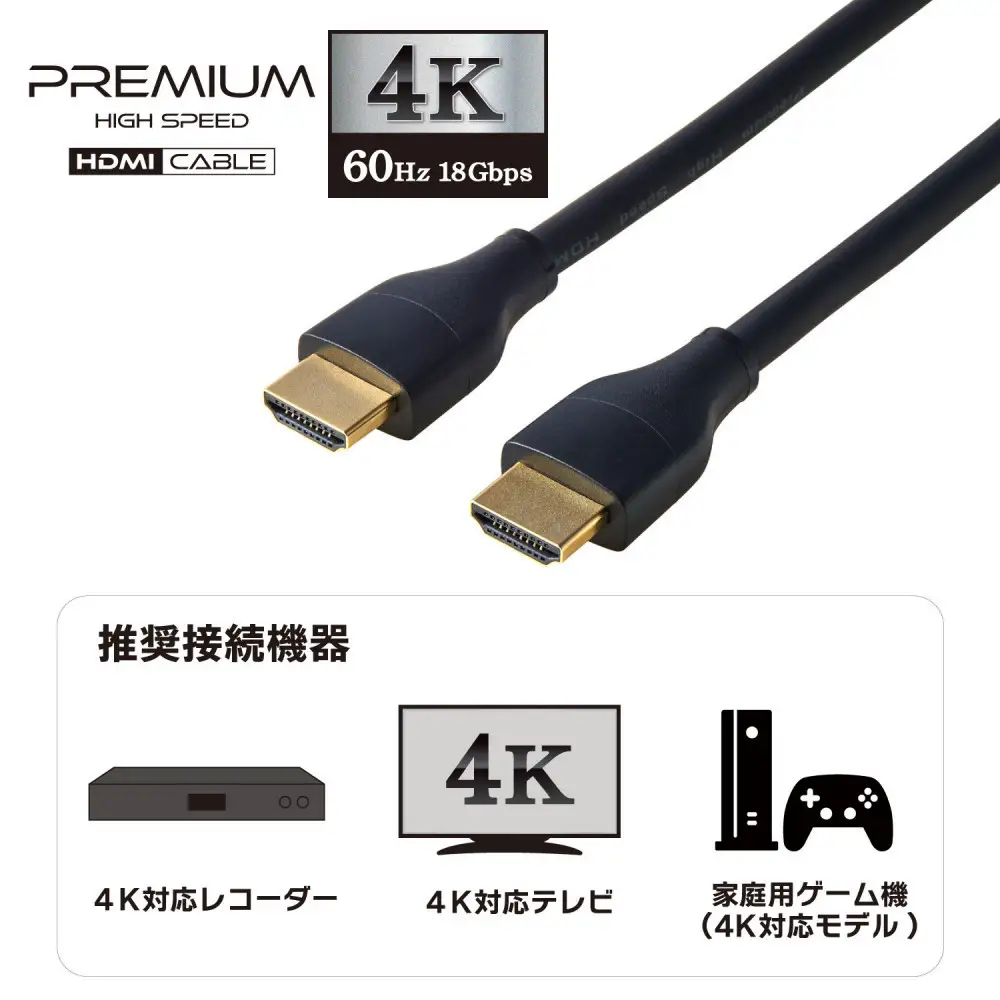 HDMIケーブルプレミアム2.0m HDMI-2020