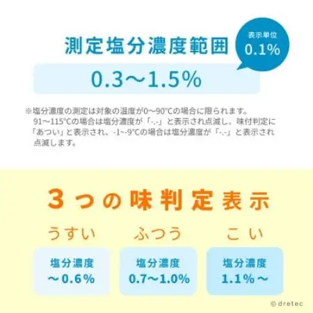 ドリテック 塩分計 「しおぽかるん」 ホワイト EN-908WT【配送不可地域：離島・沖縄県】【1784456】