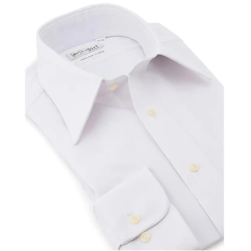 ［はるやま］i-shirt（アイシャツ）メンズ 白無地 レギュラー Mサイズ（首回り39cm／裄丈80cm）