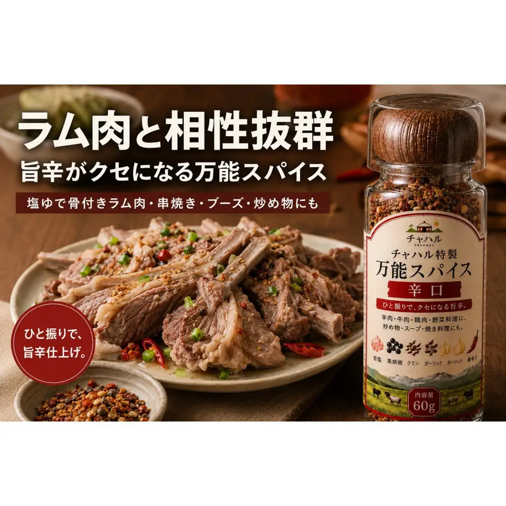チャハル特製スパイス（辛口）60g×2個