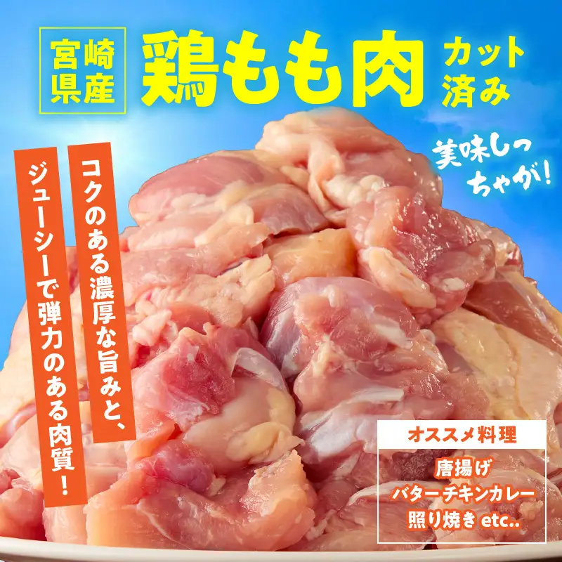 宮崎県産鶏もも切身900g（300g×3袋）_K053-001-01