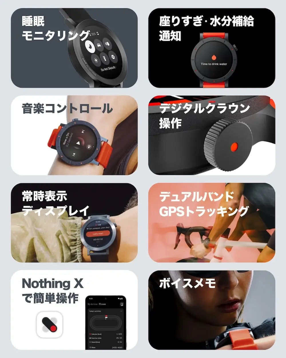 CMFスマートウォッチ(オレンジ) [1638]