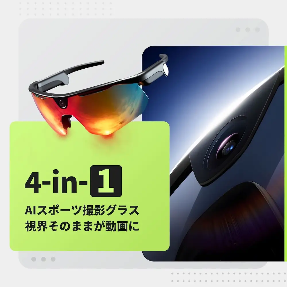 BleeqUp Ranger 4-in-1 AIスポーツカメラグラス [1639]