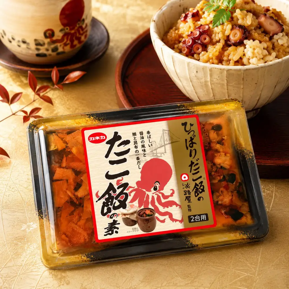 イチビキ「カネカ食品」 淡路屋監修たこ飯の素 2合用（313g）×6個セット 家庭で簡単 炊き込みご飯の素 炊飯器で簡単 お弁当 レトルト お手軽 簡単調理 時短