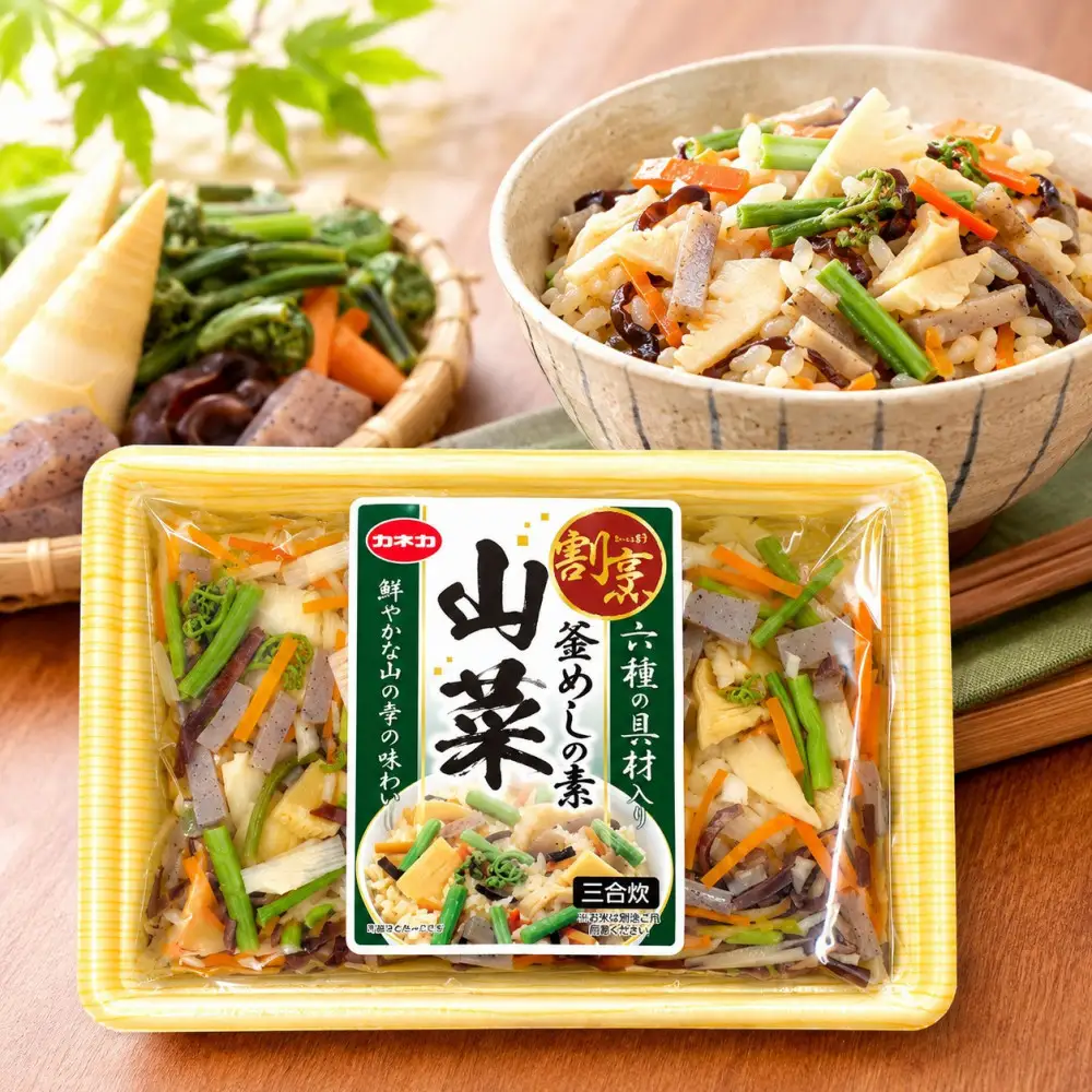 イチビキ「カネカ食品」 割烹窯めしの素　山菜 2合用（400g）×6個 家庭で簡単 炊き込みご飯の素 炊飯器で簡単 お弁当 レトルト お手軽 簡単調理 時短