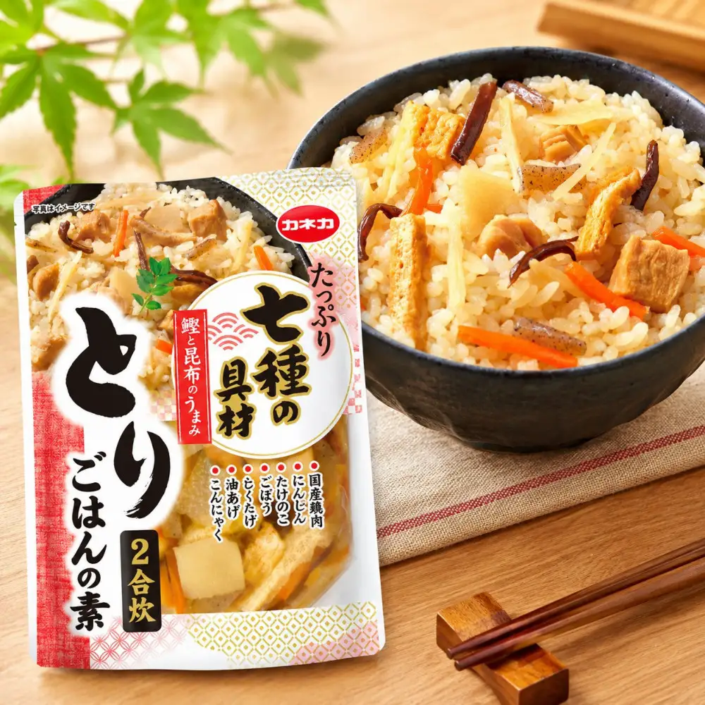 イチビキ「カネカ食品」 七種の具材 とりごはんの素 2合用（211g）×10個 家庭で簡単 炊き込みご飯の素 炊飯器で簡単 お弁当 レトルト かしわめし お手軽 簡単調理 時短