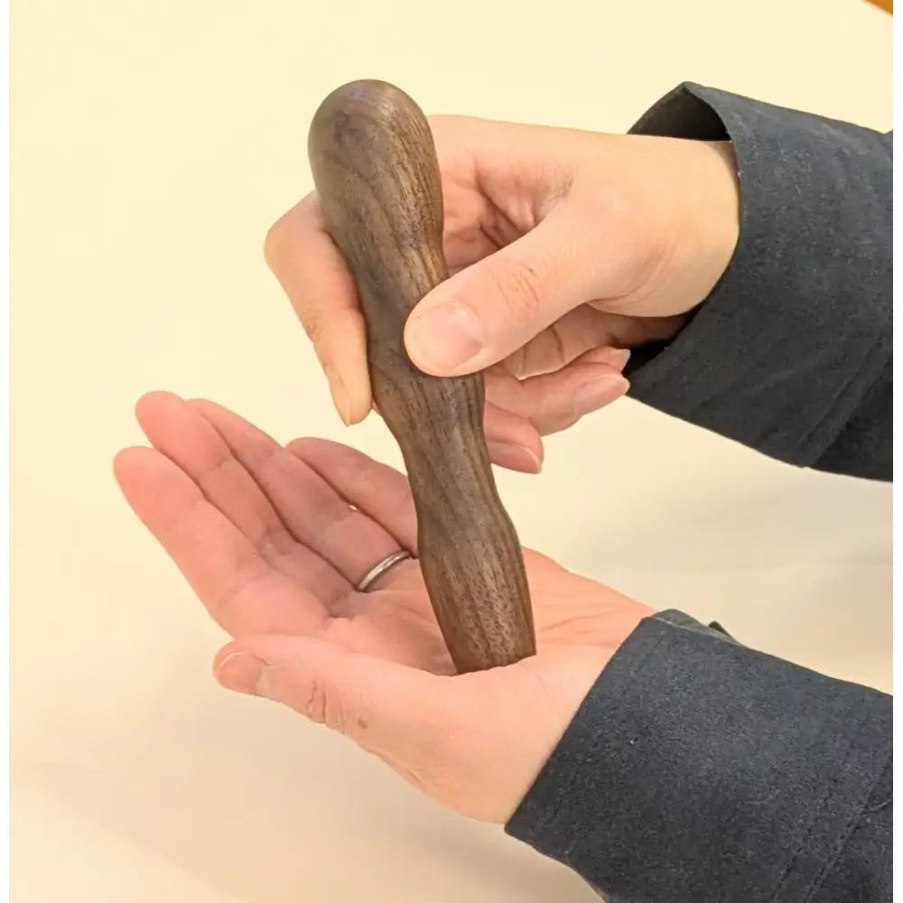 マッサージ棒 2本セット 木製 ツボ押し棒 ウォールナット