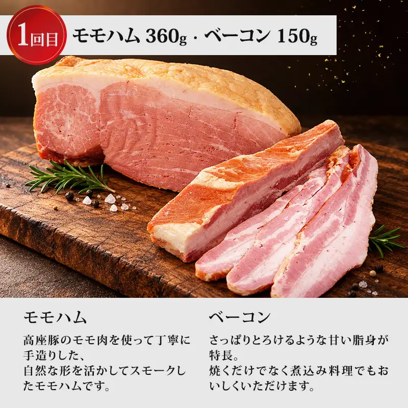 全3回人気のハム・ウィンナー定期便 加工肉 豚肉 豚 肉 お肉 加工食品 加工品 手造り ハム ベーコン ラインバイザー フランクフルト ウインナー チョリソ 神奈川県 綾瀬市