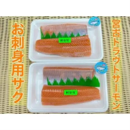 【三陸厳選】宮古トラウトサーモン刺身用サク×2パック【配送不可地域：離島】【1789990】