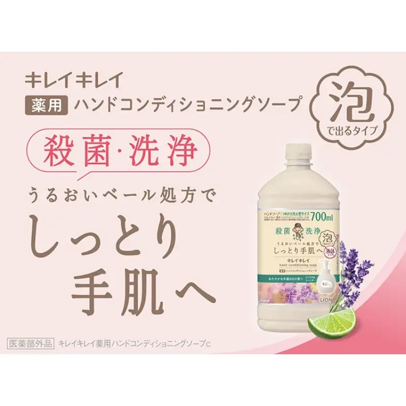 キレイキレイ 薬用ハンドコンディショニングソープ (替大型6本） あたたかな木漏れ日の香り
