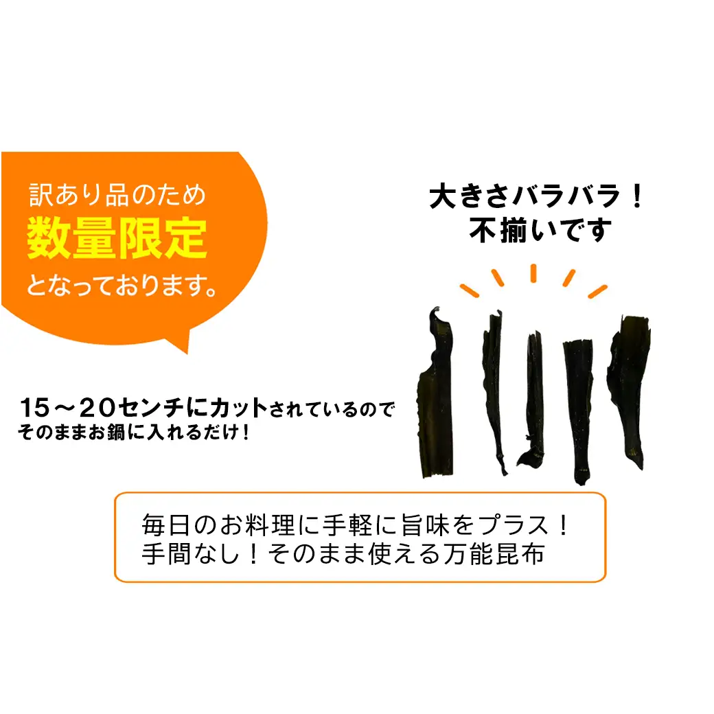 【北海道産】 訳あり 根昆布切り落とし 100g 不揃い 真昆布 昆布