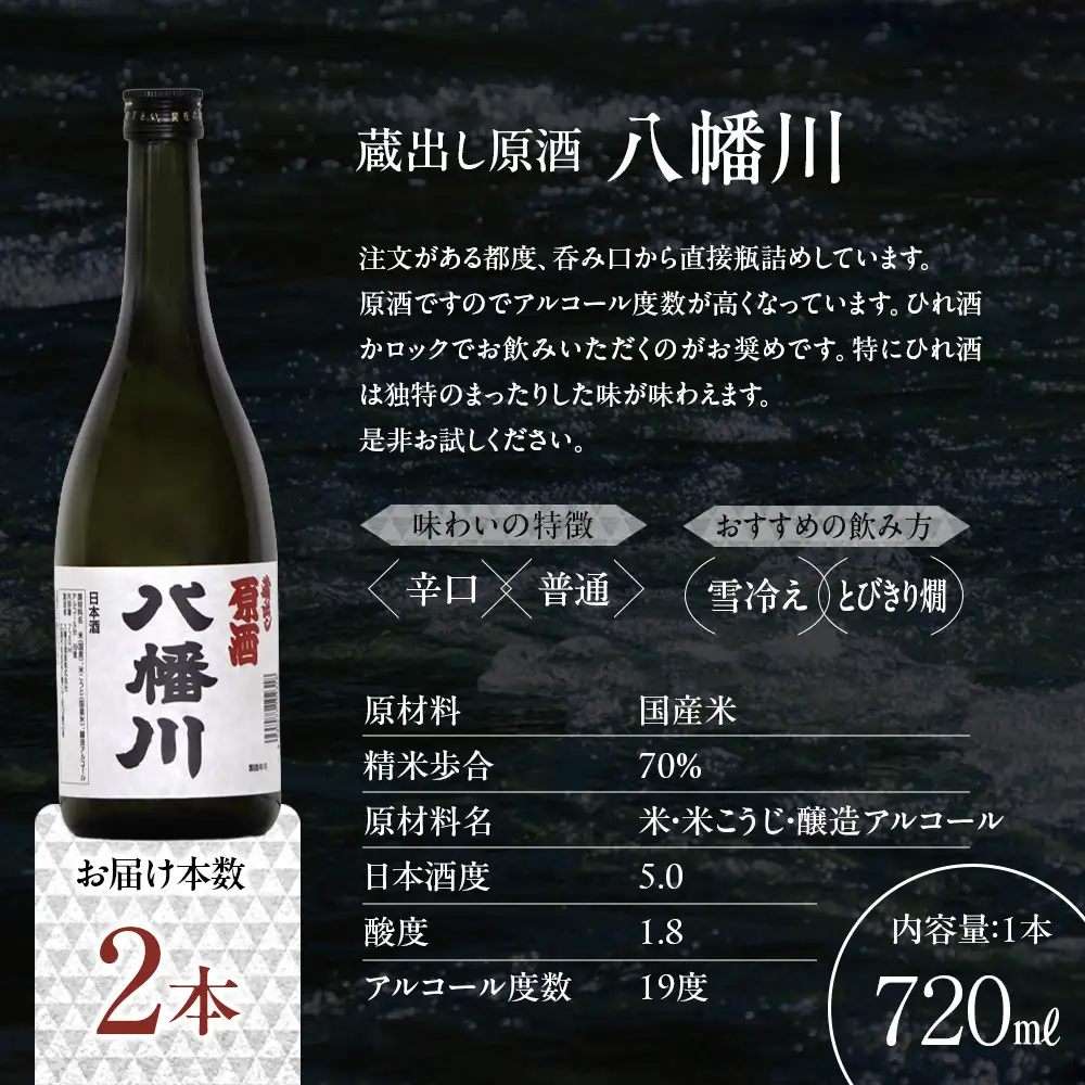 蔵出し原酒　八幡川 720ml×2本