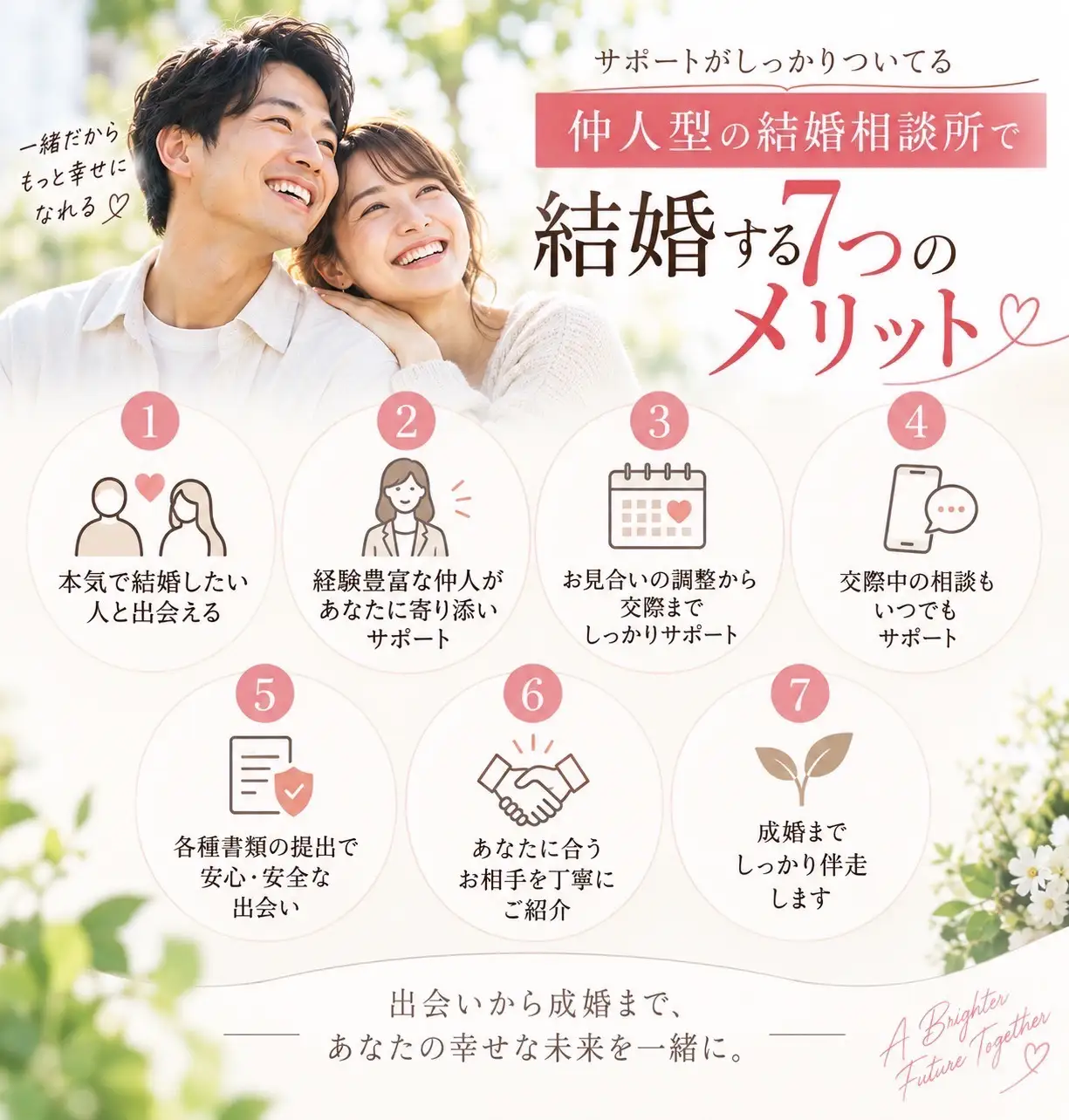 人生のパートナー探しを応援！ 結婚相談所マリッジナビ入会金・登録料・会費1ヶ月相当分 [1560]