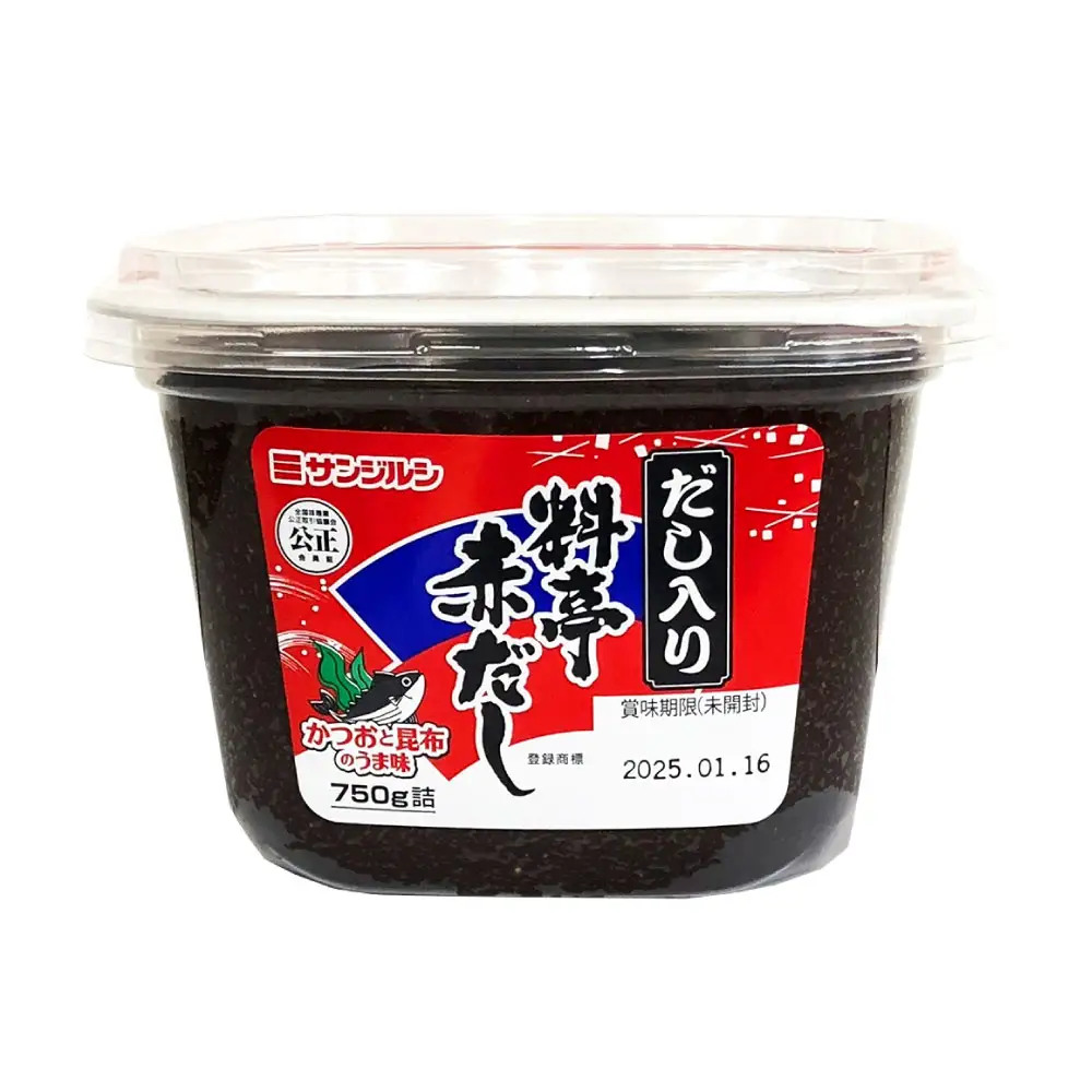 サンジルシ だし入り料亭赤だしカップ 750g × 6個セット だし ダシ 出汁 赤ダシ 赤出汁 調味料 だし入り 味噌汁 みそ汁 カップ 和食 料亭シリーズ