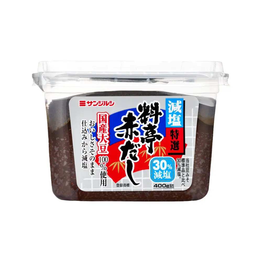サンジルシ 減塩特選料亭赤だしカップ 400g × 8個セット 赤出汁 赤ダシ だし ダシ 出汁 減塩 国産大豆 大豆 調味料 カップ カップタイプ 和食