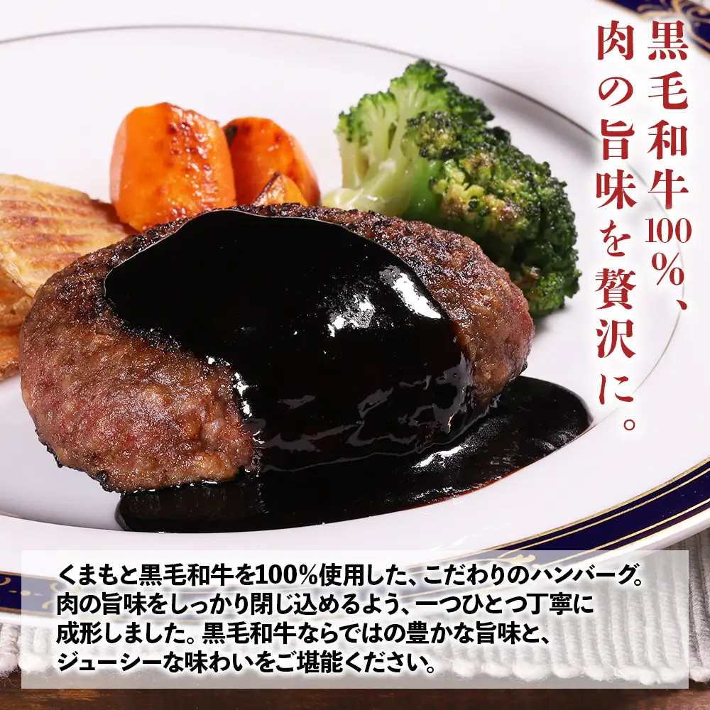 くまもと黒毛和牛 ハンバーグ 150g×6個 (計900g) 
