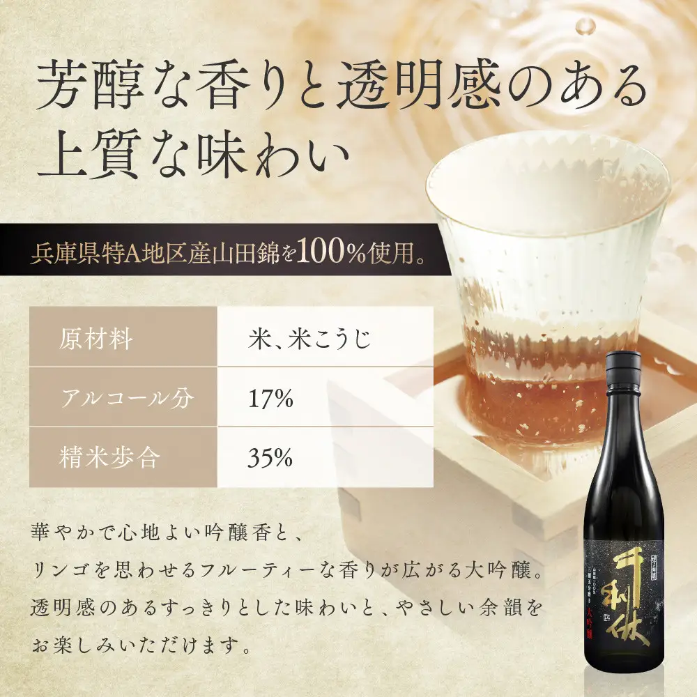 千利休　大吟醸 三割五分磨き