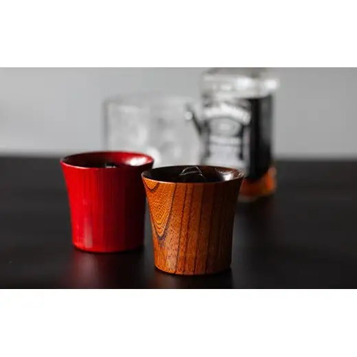 とりどり　カップ　赤摺　小 山中漆器 伝統工芸 工芸品 木製 漆塗 国産 日本製 F6P-3269