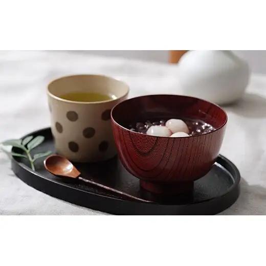 欅　切立汁椀　赤摺　3.8 山中漆器 伝統工芸 工芸品 木製 漆塗 国産 日本製 F6P-3288